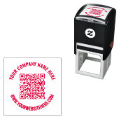 QR-Code benutzerdefinierter Text Personalisierter Permastempel (Beispiel)