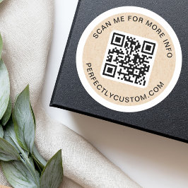 QR-Code benutzerdefinierter Text Runder Aufkleber