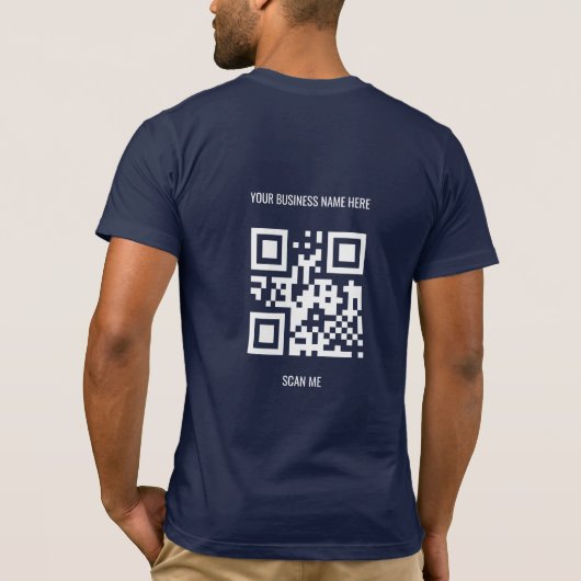 QR Code Benutzerdefinierter Text und BildwerbeMari T-Shirt (Rückseite)