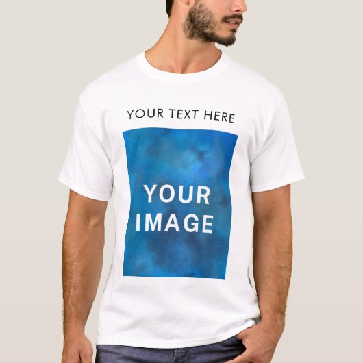 QR Code Benutzerdefinierter Text und Bildwerbung W T-Shirt (Vorderseite)