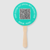 QR-Code benutzerdefinierter Text und Farben Handfä Fächer (Rückseite)