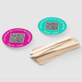QR-Code benutzerdefinierter Text und Farben Handfä Fächer (Non-assembled)