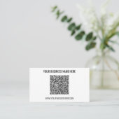 QR Code Benutzerdefinierter Text und Farben Ihrer Visitenkarte (Stehend Vorderseite)
