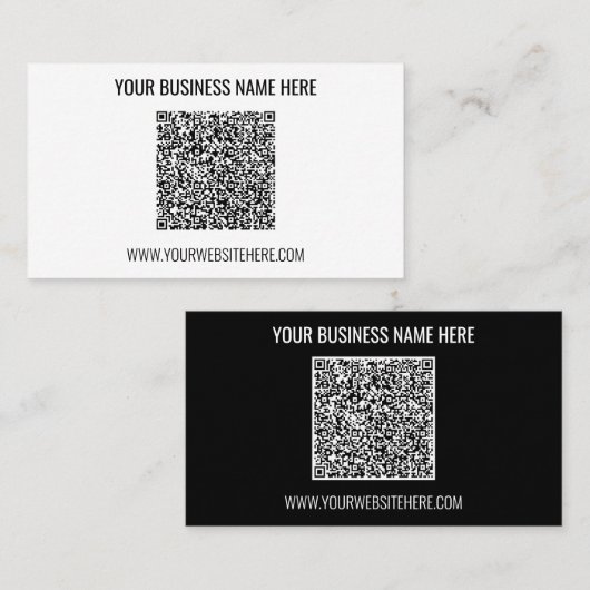 QR Code Benutzerdefinierter Text und Farben Ihrer Visitenkarte (Vorne/Hinten)