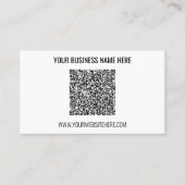 QR Code Benutzerdefinierter Text und Farben Ihrer Visitenkarte (Vorderseite)