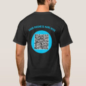 QR-Code Benutzerdefinierter Text- und Farbencode B T-Shirt (Rückseite)