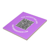 QR-Code Benutzerdefinierter Text und Lila Keramik Fliese (Seite)