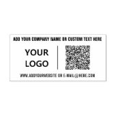 QR-Code benutzerdefinierter Text und Logo-Stempel Gummistempel (Prägung)