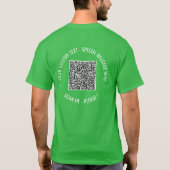 QR-Code Benutzerdefinierter Text und T - Shirt für (Rückseite)