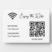 QR-Code benutzerdefinierter Text WLAN-Passwort Tis Fotoplatte (Vorderseite)