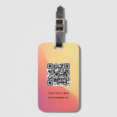 QR-Code Benutzerdefinierter Website-Adressenprüfun Gepäckanhänger (Vorderseite Vertikal)