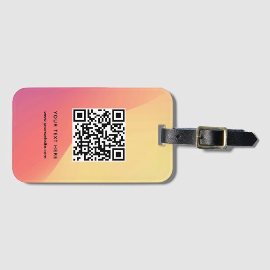 QR-Code Benutzerdefinierter Website-Adressenprüfun Gepäckanhänger (Vorderseite (Horizontal))