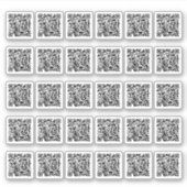 QR-Code Benutzerdefiniertes Aufkleberblatt Aufkleber (Vorderseite)