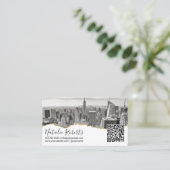 QR-Code Benutzerdefiniertes Foto Minimalistisch Visitenkarte (Stehend Vorderseite)