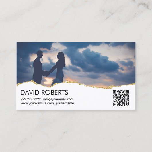 QR-Code Benutzerdefiniertes Foto Visitenkarte (Vorderseite)