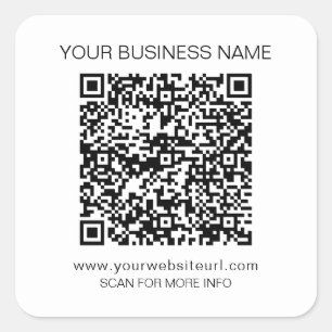 QR Code Benutzerdefiniertes Logo und Marketing Squ Quadratischer Aufkleber
