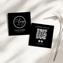 QR-Code Benutzerdefiniertes schwarzes Logo Verbind