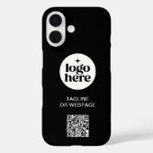 QR-Code Benutzerdefiniertes Text-Black-Business-Fi Case-Mate iPhone Hülle (Rückseite)