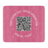 QR Code Benutzerdefiniertes Textschneiden für Ihre Schneidebrett (Vorderseite)