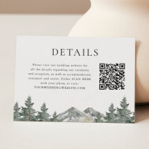 QR Code Bergkiefernbaum Hochzeitdetails
