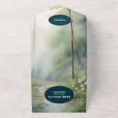 QR Code Bergwald Elegante Rustikale Hochzeit All In One Einladung (Außenbereich)