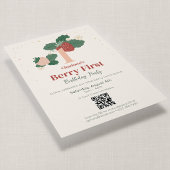 QR-Code Berry Erster Geburtstag Erbstück Erdbeere Einladung