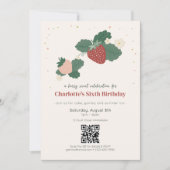 QR-Code Berry Sweet Strawberry Geburtstag Einladung (Vorderseite)