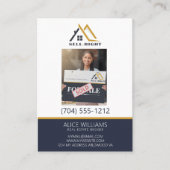 QR Code Beruflich Foto Moderner Immobilienmakler Visitenkarte (Vorderseite)