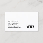 QR-Code, beruflich minimalistische soziale Medien Visitenkarte (Rückseite)