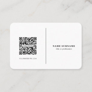 QR-Code, beruflich minimalistische soziale Medien Visitenkarte