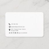 QR-Code, beruflich minimalistische soziale Medien Visitenkarte (Rückseite)
