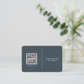 QR-Code beruflich minimalistischer Social Media Cl Visitenkarte (Stehend Vorderseite)