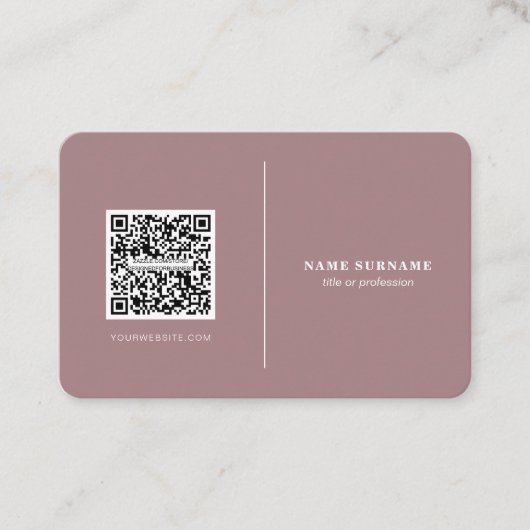 QR-Code beruflich minimalistischer Social Media Cl Visitenkarte (Vorderseite)