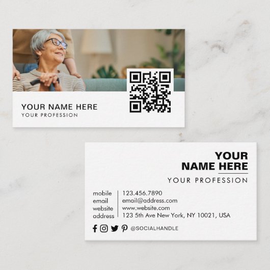 QR-Code Beruflich Visitenkarte (Vorne/Hinten)