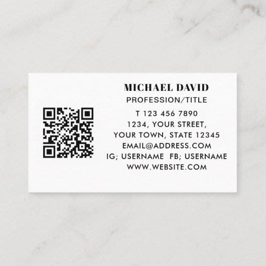 QR-Code Beruflich Visitenkarte (Rückseite)
