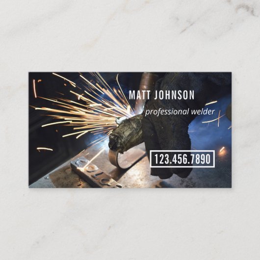 QR-Code beruflich Welder Visitenkarte (Vorderseite)