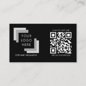 QR-Code Berufliche, benutzerdefinierte Logos Schwa Visitenkarte (Vorderseite)