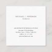 QR CODE berufliche, einfache, minimalistische Vorl Quadratische Visitenkarte (Vorderseite)