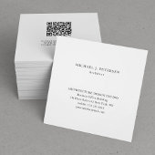 QR CODE berufliche, einfache, minimalistische Vorl Quadratische Visitenkarte