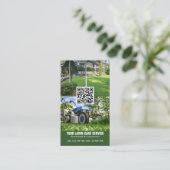 QR-Code berufliche Lawncare Business Card Visitenkarte (Stehend Vorderseite)