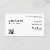 QR Code-berufliche moderne Geschäfts-Karte Visitenkarte (Vorderseite)