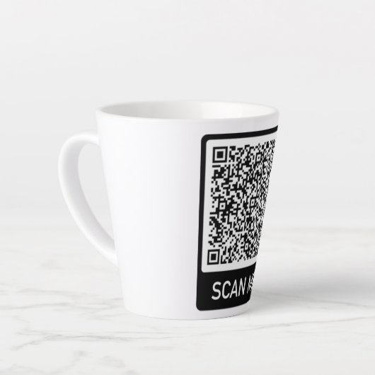 QR-Code - Berufliche Personalisierte Moderne scann Milchtasse (Linke Ecke)