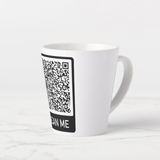 QR-Code - Berufliche Personalisierte Moderne scann Milchtasse (Rechte Ecke)