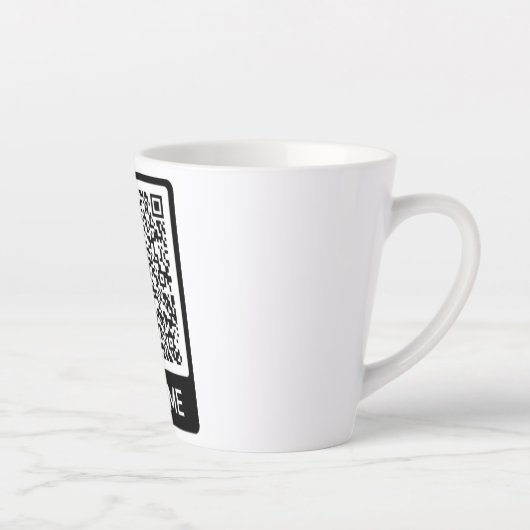 QR-Code - Berufliche Personalisierte Moderne scann Milchtasse (Rechts)