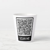 QR-Code - Berufliche Personalisierte Moderne scann Milchtasse (Vorderseite)