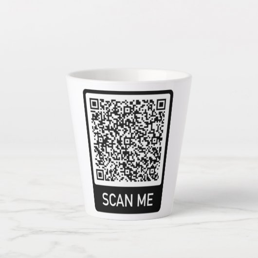QR-Code - Berufliche Personalisierte Moderne scann Milchtasse (Vorderseite)