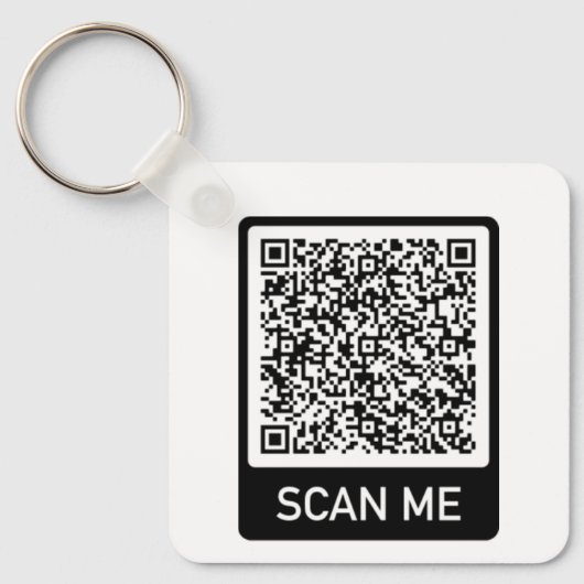 QR-Code - Berufliche Personalisierte Moderne scann Schlüsselanhänger (Vorderseite)