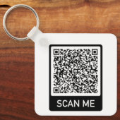 QR-Code - Berufliche Personalisierte Moderne scann Schlüsselanhänger (Vorderseite)