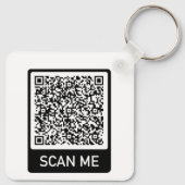 QR-Code - Berufliche Personalisierte Moderne scann Schlüsselanhänger (Rückseite)