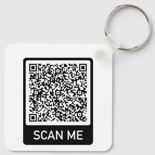 QR-Code - Berufliche Personalisierte Moderne scann Schlüsselanhänger (Rückseite)